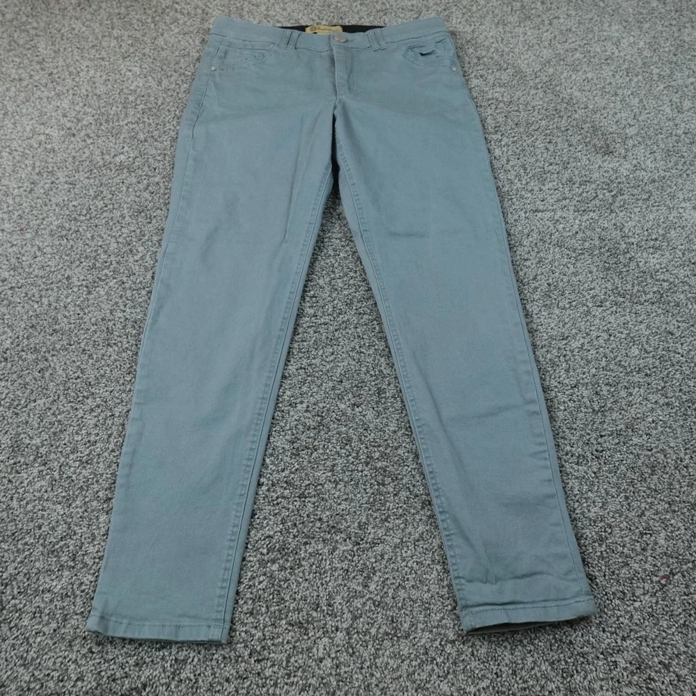 Democracy Pants Womens 12 Blue Ab Technology Skinny Stretch Chino Slim Fit